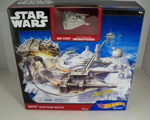 2014 Hot Wheels Star Wars Die cast HOTH Echo Base Battle Play Set NEW - Picture 1 of 3
