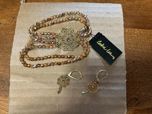 Cookie Lee Filigree Bracelet And Earrings Set New - Picture 1 of 5