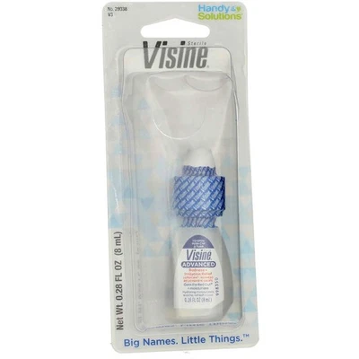 Paquete de 3 gotas para ojos Visine Advanced Big Names, Little Things, 0,28 fl oz Foto 1 de 2