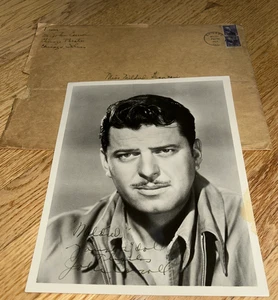 1953 JOHN CARROLL (Zorro  Flying Tigers) Autographed Photo/ Handwritten Envelope - Picture 1 of 12