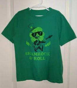 Gap Kids Green Shamrock and Roll Graphic T-Shirt Shirt Size M 8 - Picture 1 of 7