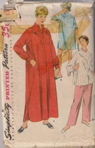 4907 SIMPLICITY c.1954 - NIGHTSHIRT & PAJAMAS - Sz 16 B 34" - Bild 1 von 2
