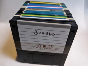 3.5 2HD Floppy Disk Joblot - 1.44Mb Sold as Untested 30 Disks Bundle - Afbeelding 1 van 5
