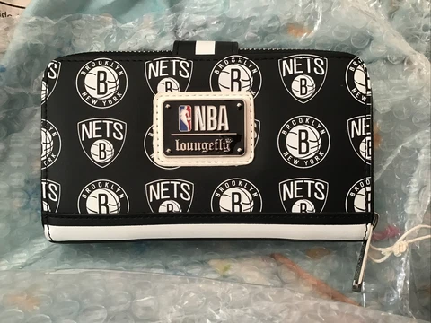 loungefly nba brooklyn nets Zip Around Wallet Cover