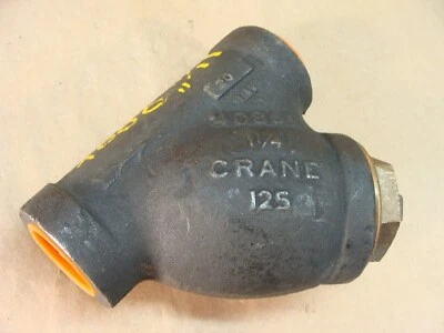 NEW CRANE 1 1/4" NPT cast iron inline Y strainer 40869 125 MANY AVAILABLE - Image 1 of 4