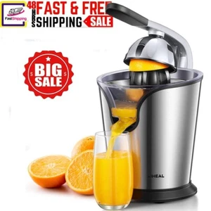 Exprimidor Electrico de Jugos Naranja Limon Extractor de Zumos Acero inoxidables - Picture 1 of 10