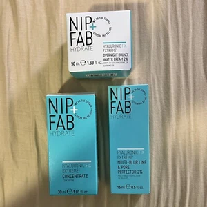 NWT Nip+Fab 3 Full Size Skincare Item Lot Bundle Hyaluronic Fix Extreme Face NIB - Picture 1 of 6