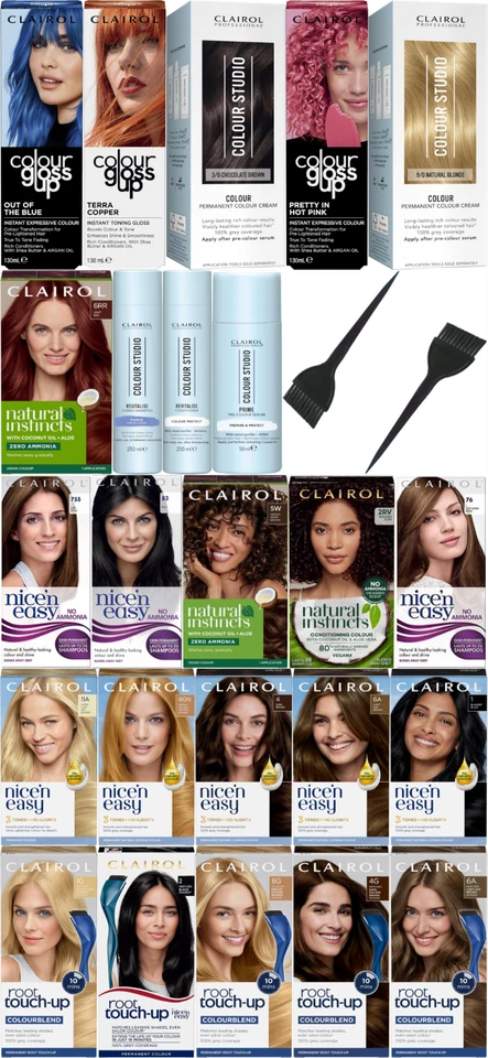 Clairol Nice'n Easy Creme Permanent or Semi Permanent Hair Dye Colour