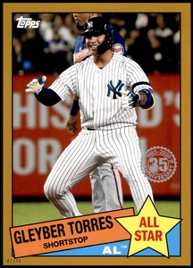 Gleyber Torres 2020 Topps 1985 35th Anniversary All-Stars 5x7 Gold #85AS-43 /10 