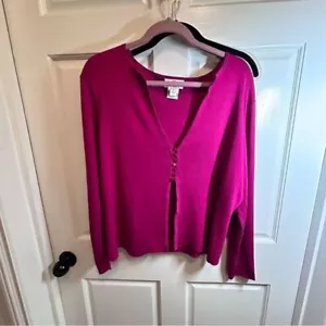 Maglione cardigan Talbots rosa taglia Large seta - Foto 1 di 8