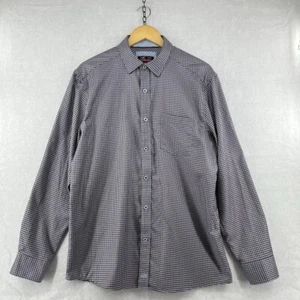 Johnston & Murphy blau/braun Hahnentritt Knopfleiste Herren Large 100 % Baumwolle - Bild 1 von 9