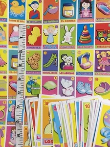 4  Baby Shower Mexican Loteria Poster Sheets to Make Boards + Deck SPANISH - Picture 1 of 4