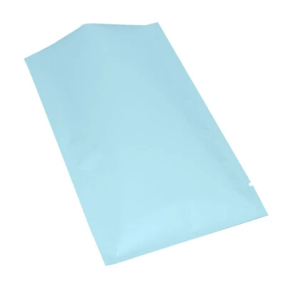 100pc Flat Double-Sided Matte Blue Open Top Mylar Sample Bags 6x9cm (2.4x3.5in) - Image 1 of 2