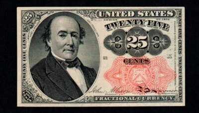 25 Cents Fifth Issue Fractional Currency Almost Uncirculated Free Shipping (H97) - Image 1 of 2