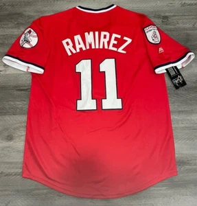 Jose Ramirez 1976 Cleveland Indians Cooperstown Red Jersey w/ Patch Mens Large - Picture 1 of 3