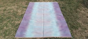 Handwoven Navajo Kilim Wool Dhurrie Rug Southwestern Design size 5.6x7.9 - Picture 1 of 5