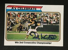 Ted Kubiak signed 1974 Topps baseball Card 479 A's Athletics WS Auto Autograph 2