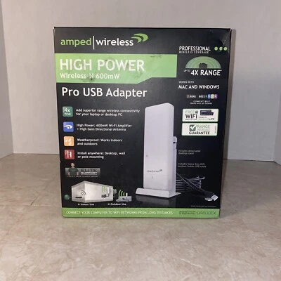 NUEVO Adaptador USB Pro Amped Inalámbrico Alta Potencia Inalámbrico-N 600mW UA600EX Foto 1 de 4