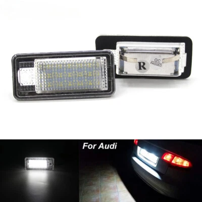 Luz LED matrícula para Audi A3 8P S3 A4 S4 B6 B7 A6 S6 A8 S8 Q7 RS4 Foto 1 de 4