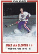 1986-87 Regina Pats #28 Mike Van Slooten