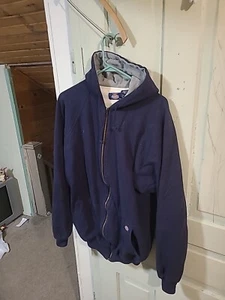 Chaqueta con Capucha Dickies Térmica Forrada con Gofre Cremallera Completa Azul Para Hombre Grande  - Imagen 1 de 14