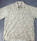 Hawaiian Pierre Cardin  KOREA Men's Button up LARGE L Short Sleeve NICE 382