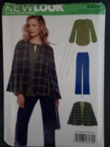New Look sewing pattern 6479 Misses Poncho Pants Shirt no instructions included - Picture 1 of 9