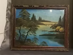Pintura Japonesa sobre Seda, Enmarcada, Okinawa Dedicación Juventud para Cristo - Imagen 1 de 11