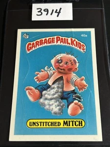 1985 Topps Garbage Pail Kids GPK First Series 1 OS1 Matte 40a Unstitched Mitch - Picture 1 of 3