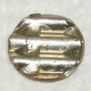 2008 D Alaska State Quarter Waffle Canceled Coin Uncirculated Waffled Coin - Picture 1 of 9