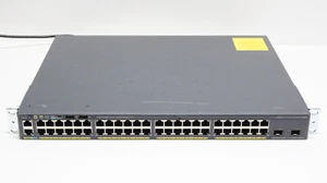 Cisco WS-C2960X-48LPD-L V07 48 Port Gigabit PoE+ 370W LAN Base Switch 10Gbe EARS - Bild 1 von 20
