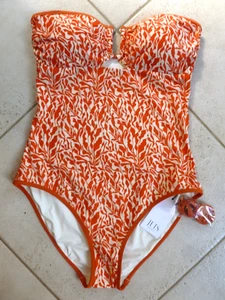 JETS Bandeau One Piece AUS 10 /US 6 Sereno Ditsy Coral RRP $200 - Foto 1 di 8