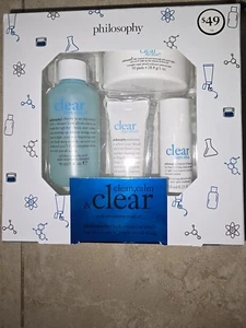 NEW Philosophy Clear Days Ahead Acne Treatment Trial Set Clean, Clear And Calm - Picture 1 of 4