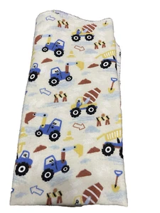 Cribmates Truck Flannel Baby Blanket Receiving Swaddle Construction - Picture 1 of 11