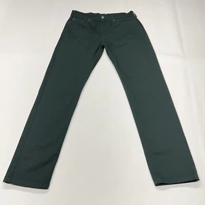 Levis Pants Mens 29X32 Green 502 Regular Taper Fit Pants Casual Preppy Solid Y2K - Picture 1 of 21