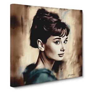 Audrey Hepburn Digital Art n.1 stampa arte da parete su tela quadro incorniciato decorazione casa - Foto 1 di 4
