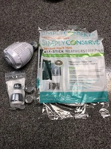Home Energy Savings Kit Efficiency Shower Head,aerators(3)Strips(2)Lot Of 6 - Picture 1 of 5