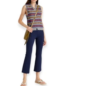 Neu mit Etikett Rag & Bone blau Simone Viskose Mischung Flare kurz geschnittene Knöchelhose Größe 8 - Bild 1 von 6