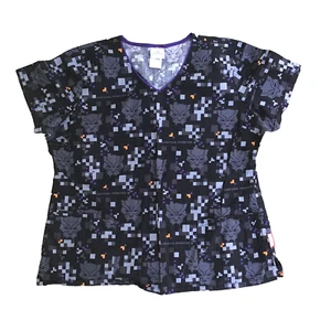 Marvel Black Panther Scrubs Women XL Top Shirt - Picture 1 of 9