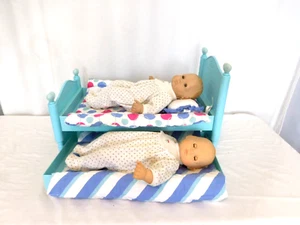 American Girl Doll Bitty Baby Bitty Twins Trundle Bed with bedding + Bitty Baby - Picture 1 of 12