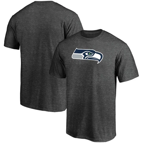 NEW Fanatics Seattle Seahawks T-Shirt  Logo Charcoal Gray Mens L XL XXL Cover