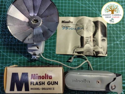 【TAL CUAL】 Pistola Flash Minolta Deluxe II de colección (para AG, tipo Philip, bombillas tipo cisne) Foto 1 de 4