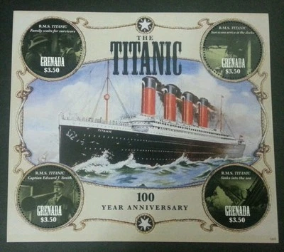 Grenada 100 Years 2012 Sinking Titanic Ship (sheetlet) MNH *odd *unusual - Image 1 of 4