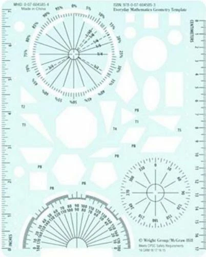 Everyday Mathematics 4, Grades 4-6, Geometry Template by UCSMP (2006, Print, Other)