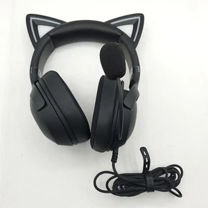 Razer Kraken Kitty V2 USB Wired RGB Headset: Chroma Kitty Ears - Classic Black - Picture 1 of 3