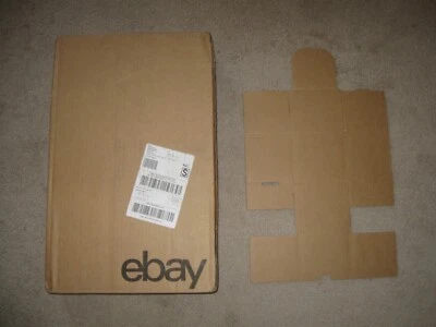 4" x 4" x 4" Flat Folding Boxes, Black Logo -Original Box of 25 -NEW, Never Used - Image 1 of 3