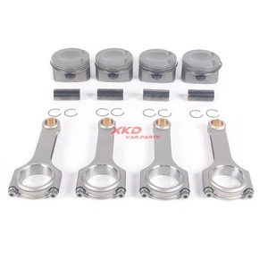 2.0T Forged 4* Pistons & Rings φ23mm & Con Rods Fit For VW CC Golf AUDI A3 A6 - Picture 1 of 11