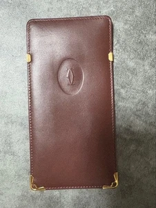 Custodia per occhiali Cartier sottile design piatto lussuosa custodia in pelle occhiali/occhiali da sole - Foto 1 di 18