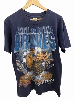 Vintage Atlanta Braves MLB Salem Sportswear T Shirt - Size Medium VTG Rare Photo - Image 1 of 4