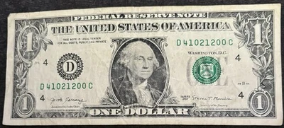 2017 Cleveland $1 Bill April 1st Or 10th 2120 Future Date Low Sum 10 Note - Image 1 of 2